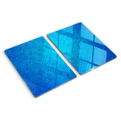 Planche à découper verre Un motif ondulé dans des tons de bleu