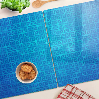 Planche à découper verre Un motif ondulé dans des tons de bleu