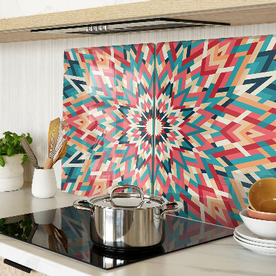 Planche à découper verre Mandala multicolore