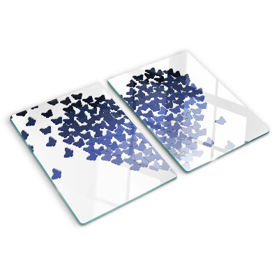 Planche à découper en verre Motif coeur avec papillons