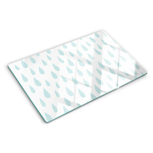 Planche à découper verre Gouttes de pluie