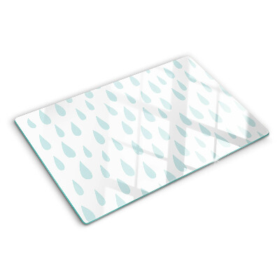Planche à découper verre Gouttes de pluie