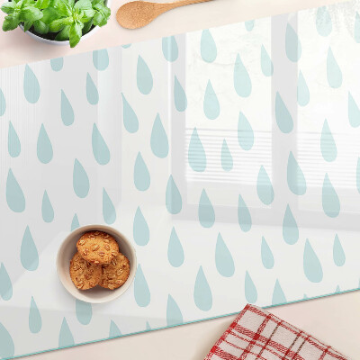 Planche à découper verre Gouttes de pluie