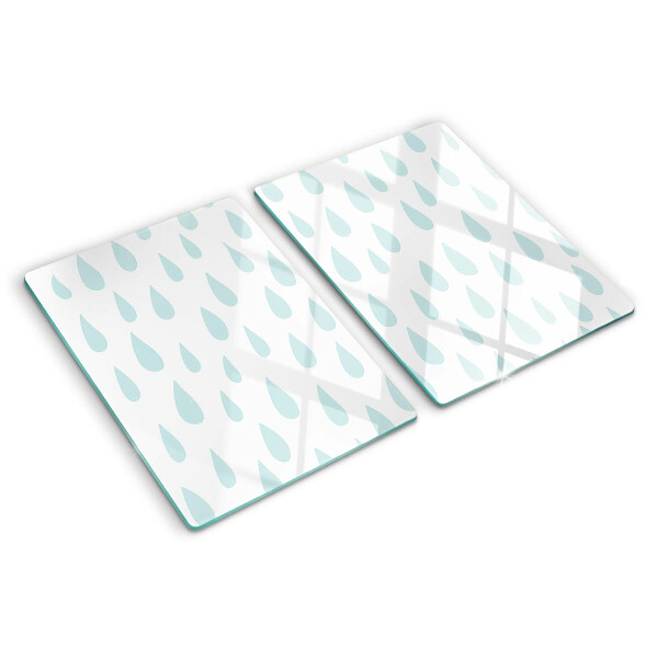 Planche à découper verre Gouttes de pluie