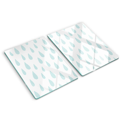Planche à découper verre Gouttes de pluie