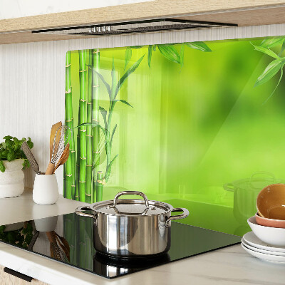 Planche à découper verre Bambou sur fond vert