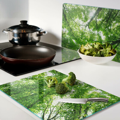 Planche à découper en verre Forêts et arbres verts