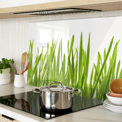 Planche à découper en verre herbe verte