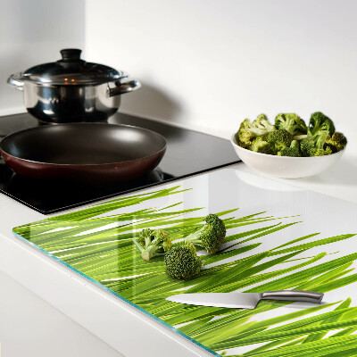 Planche à découper en verre herbe verte