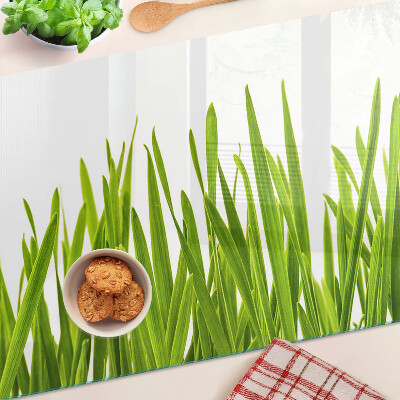 Planche à découper en verre herbe verte