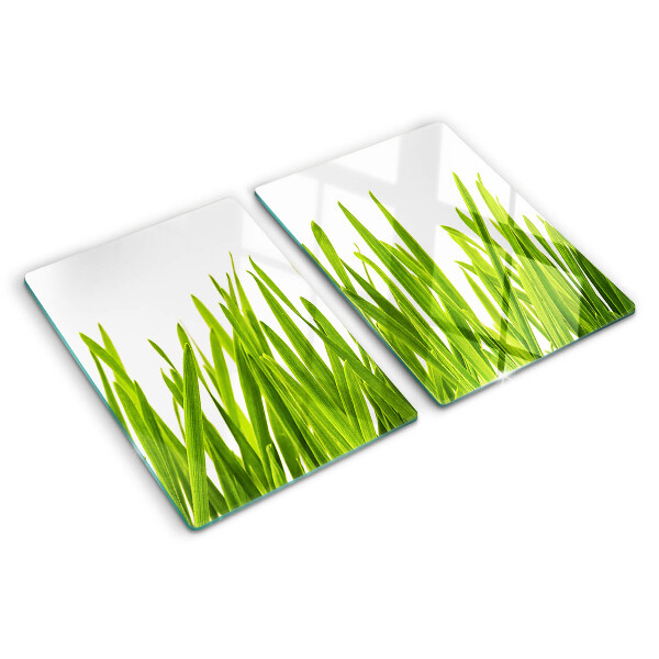 Planche à découper en verre herbe verte