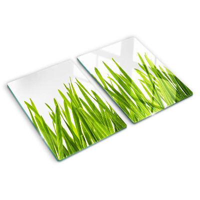 Planche à découper en verre herbe verte