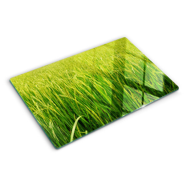 Planche à découper verre Champ d'herbe verte