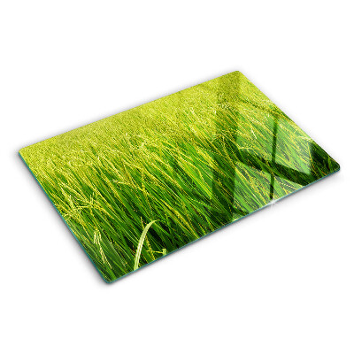 Planche à découper verre Champ d'herbe verte