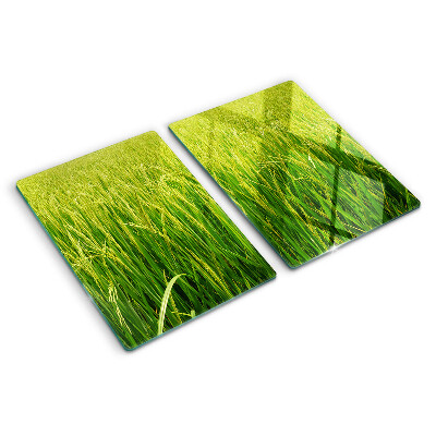 Planche à découper verre Champ d'herbe verte