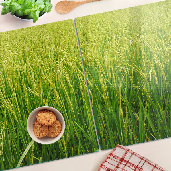 Planche à découper verre Champ d'herbe verte