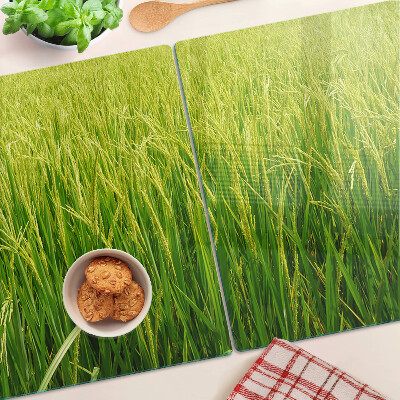 Planche à découper verre Champ d'herbe verte