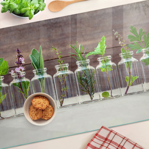 Planche à découper verre Plantes en bouteilles