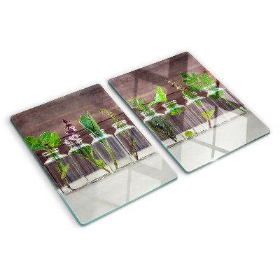 Planche à découper verre Plantes en bouteilles