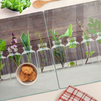 Planche à découper verre Plantes en bouteilles