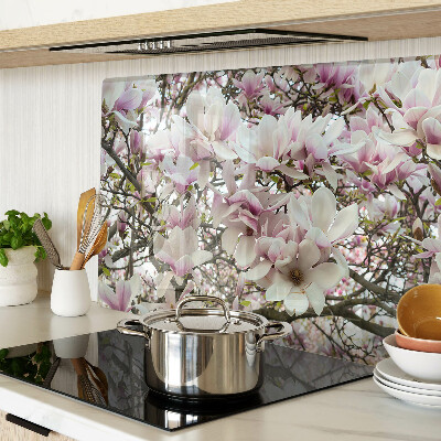 Planche à découper en verre Fleurs de magnolia