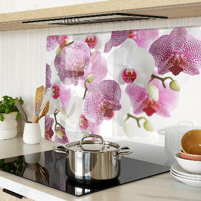 Planche à découper en verre Orchidées en arrière-plan de la fenêtre