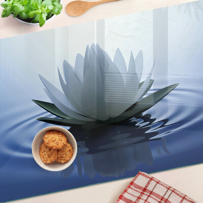 Planche à découper verre Nénuphar sur fond d'eau