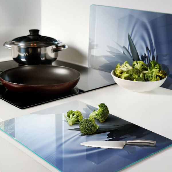 Planche à découper verre Nénuphar sur fond d'eau