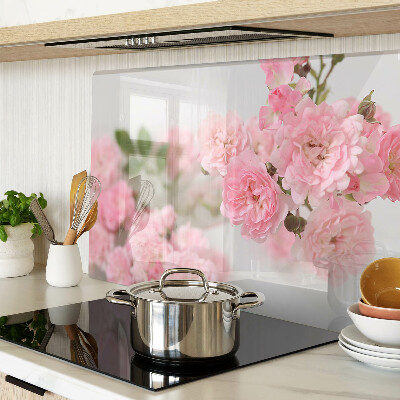 Planche à découper verre Fleurs roses dans un vase