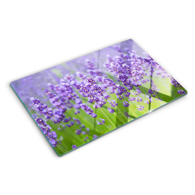 Planche à découper verre Champ de lavande