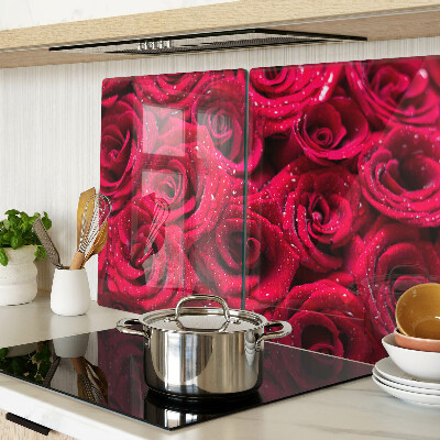 Planche à découper en verre Des roses d'une couleur rose intense