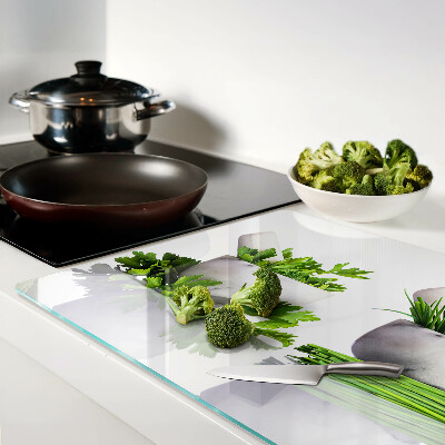 Planche à découper verre Herbes en pots