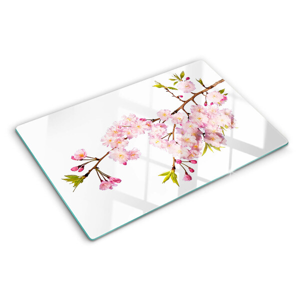 Planche à découper verre Fleurs de cerisier au printemps