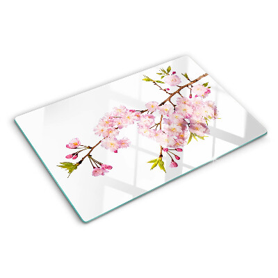 Planche à découper verre Fleurs de cerisier au printemps