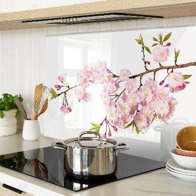 Planche à découper verre Fleurs de cerisier au printemps