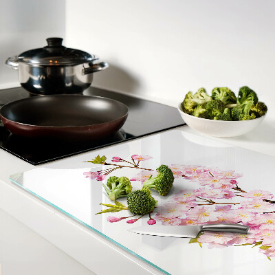 Planche à découper verre Fleurs de cerisier au printemps