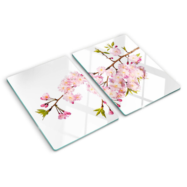 Planche à découper verre Fleurs de cerisier au printemps
