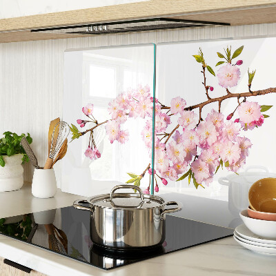 Planche à découper verre Fleurs de cerisier au printemps