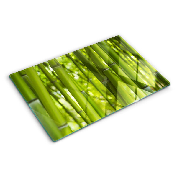 Planche à découper en verre Forêt de bambous