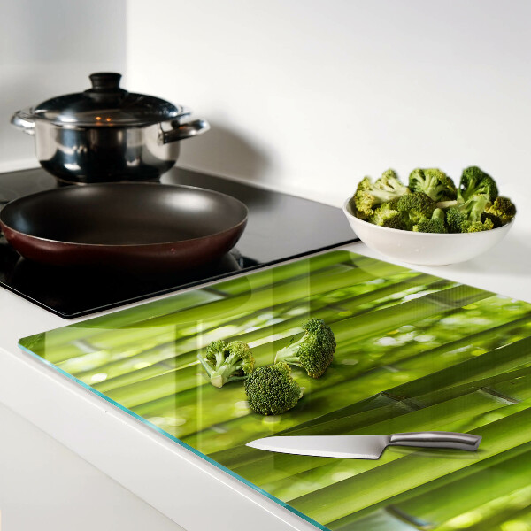 Planche à découper en verre Forêt de bambous
