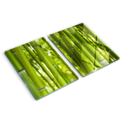 Planche à découper en verre Forêt de bambous