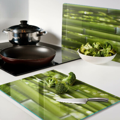 Planche à découper en verre Forêt de bambous