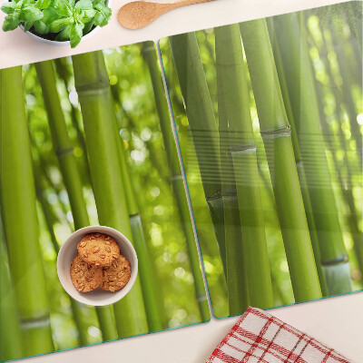 Planche à découper en verre Forêt de bambous