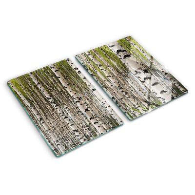 Planche à découper verre Bouleaux blancs dans la forêt
