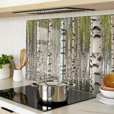 Planche à découper verre Bouleaux blancs dans la forêt