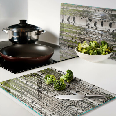 Planche à découper verre Bouleaux blancs dans la forêt