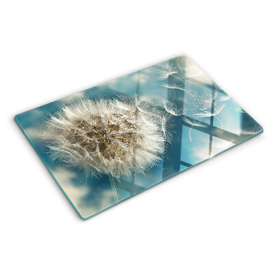 Planche à découper verre Pissenlits contre le ciel