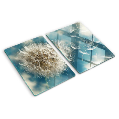 Planche à découper verre Pissenlits contre le ciel