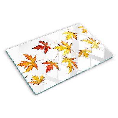 Planche à découper verre Feuilles d'érable aux couleurs d'automne
