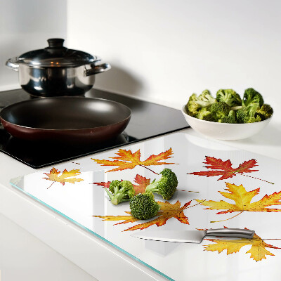 Planche à découper verre Feuilles d'érable aux couleurs d'automne
